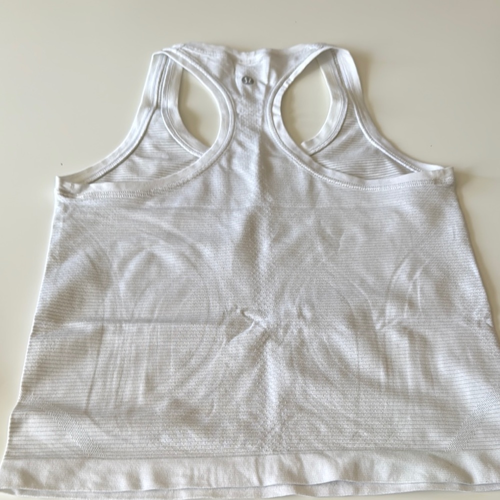 White Racerback Tank Top - Picture 2 of 3